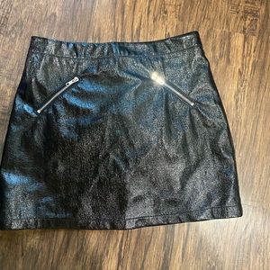Black mini skirt